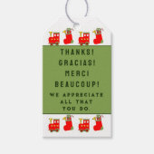 Vrijwillige kerstvakantie cadeaulabel (Voorkant)