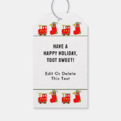 Vrijwillige kerstvakantie cadeaulabel (Achterkant)