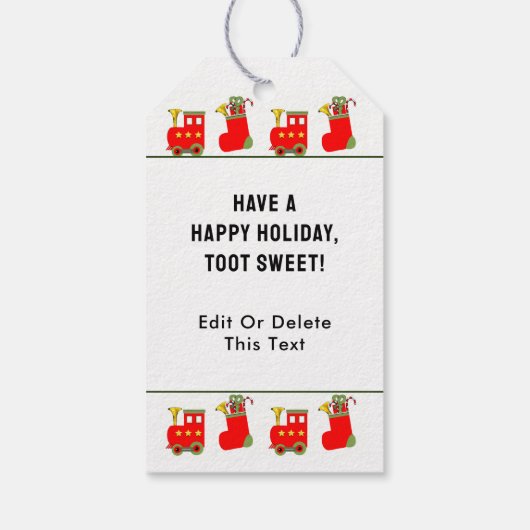 Vrijwillige kerstvakantie cadeaulabel (Achterkant)