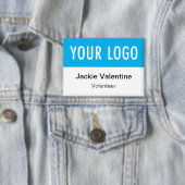 Vrijwillige Pinback Button Badge met Logo Naam Tag (Insitu)