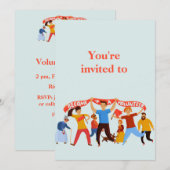 Vrijwillige Rally Luncheon nodigt uit Kaart (Voorkant / Achterkant)