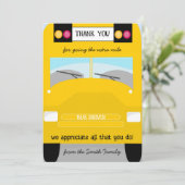 Vrijwillige schoolbuschauffeur Bedankt Cadeau Kaart (Staand voorkant)