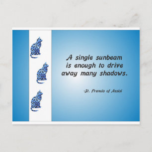 Vrijwillige waardering Cat en Sunbeam Quote Briefkaart