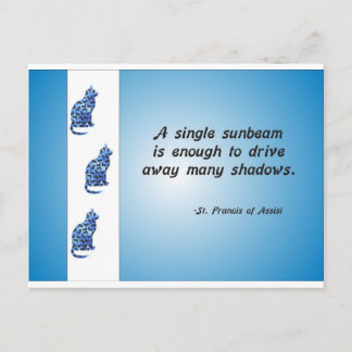 Vrijwillige waardering Cat en Sunbeam Quote Briefkaart