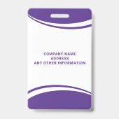 Vrijwilliger Aangepaste Logo Naam Professionele ID Badge (Achterkant)