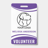 Vrijwilliger Aangepaste Logo Naam Professionele ID Badge (Voorzijde)