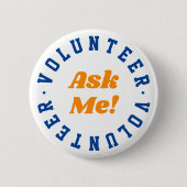 Vrijwilliger Ask Me Event Crew Ronde Button 5,7 Cm (Voorkant)