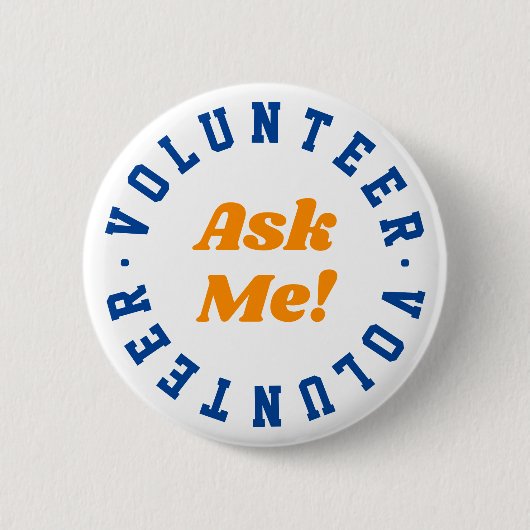 Vrijwilliger Ask Me Event Crew Ronde Button 5,7 Cm (Voorkant)