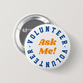 Vrijwilliger Ask Me Event Crew Ronde Button 5,7 Cm (Voorkant /achterkant)