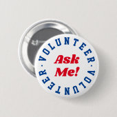 Vrijwilliger Ask Me Event Crew Ronde Button 5,7 Cm (Voorkant /achterkant)