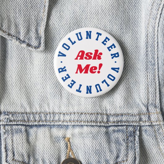 Vrijwilliger Ask Me Event Crew Ronde Button 5,7 Cm