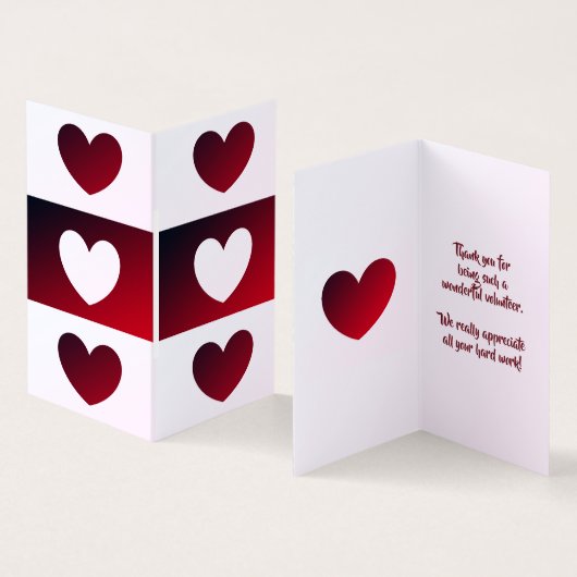 Vrijwilliger bedankaarten van dalDesignNZ Kaart (Binnen en buitenkant)