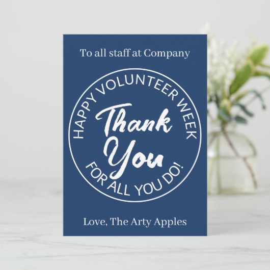 Vrijwilliger bedankt (Staand voorkant)