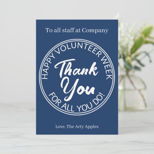 Vrijwilliger bedankt (Staand voorkant)