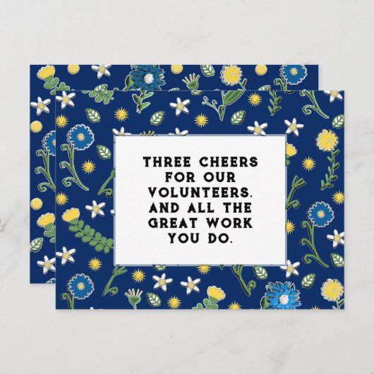 Vrijwilliger bedankt briefkaart (Voorkant / Achterkant)