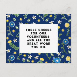 Vrijwilliger bedankt briefkaart