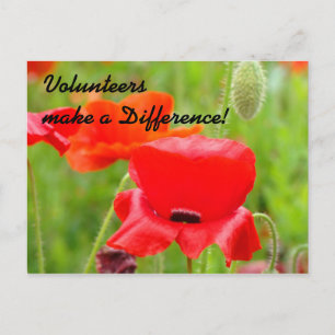 Vrijwilliger Bedankt Evenement Post Card Uitnodigi Briefkaart