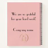 Vrijwilliger bedankt je appreciatie Aangepaste tek Notitieboek (Achterkant)