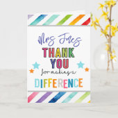 vrijwilliger bedankt je voor het maken van een and kaart (Gele Bloem)