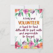 Vrijwilliger Bedankt Vrijwilligersappreciatie cade (Voorkant)