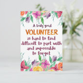 Vrijwilliger Bedankt Vrijwilligersappreciatie cade (Staand voorkant)