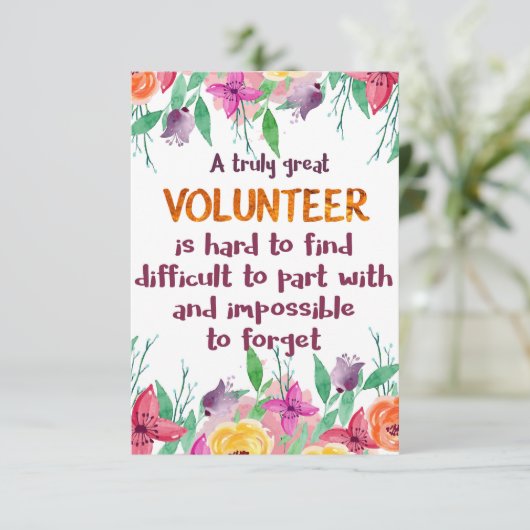 Vrijwilliger Bedankt Vrijwilligersappreciatie cade (Staand voorkant)