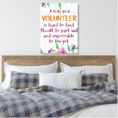 Vrijwilliger Bedankt Vrijwilligersappreciatie cade Canvas Afdruk (Insitu (Slaapkamer))
