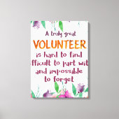 Vrijwilliger Bedankt Vrijwilligersappreciatie cade Canvas Afdruk (Voorkant)