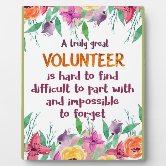 Vrijwilliger Bedankt Vrijwilligersappreciatie cade Fotoplaat (Voorkant)