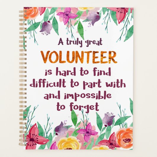 Vrijwilliger Bedankt Vrijwilligersappreciatie cade Planner (Voorkant)