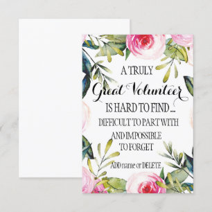 Vrijwilliger Bedankt Vrijwilligerswaardering cadea Kaart