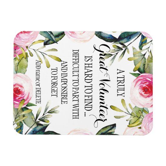 Vrijwilliger Bedankt Vrijwilligerswaardering cadea Magneet (Horizontaal)