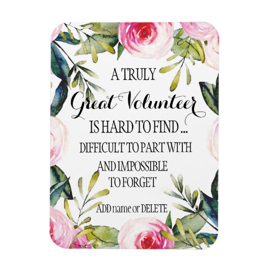Vrijwilliger Bedankt Vrijwilligerswaardering cadea Magneet (Verticaal)