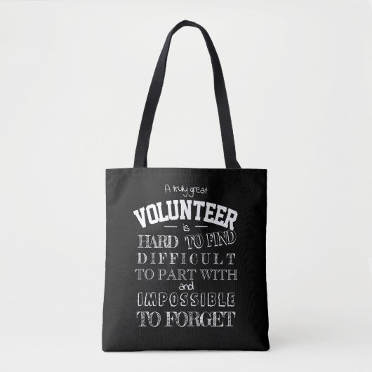Vrijwilliger Bedankt Waarderingsgeschenk script zw Tote Bag (Voorkant)