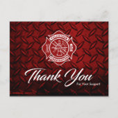 Vrijwilliger brandweer bedankkaart briefkaart (Voorkant)