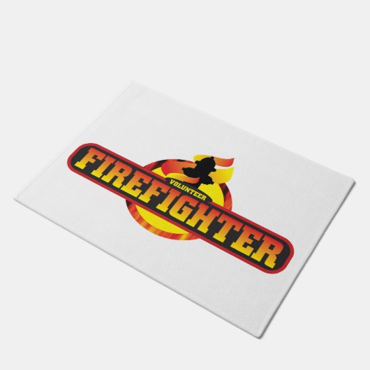 Vrijwilliger Brandweerman deurmat (Schuin)