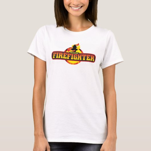 Vrijwilliger Brandweerman vrouwen t-shirt (Voorkant)