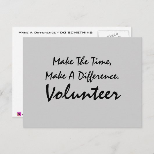 vrijwilliger briefkaart (Voorkant / Achterkant)