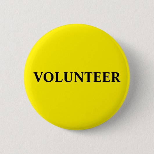 Vrijwilliger Charity Event Geel Ronde Button 5,7 Cm (Voorkant)