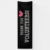 Vrijwilliger dank u Faux Chalkboard Party Banner (Verticaal)