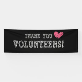 Vrijwilliger dank u Faux Chalkboard Party Banner
