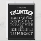 Vrijwilliger Dank u het zwarte manuscript van de G Kaart (Voorkant)