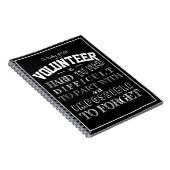 Vrijwilliger Dank u het zwarte manuscript van de G Notitieboek (Rechterzijde)