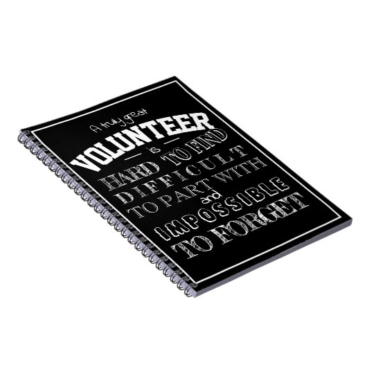 Vrijwilliger Dank u het zwarte manuscript van de G Notitieboek (Rechterzijde)