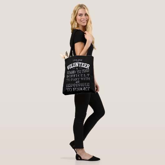 Vrijwilliger Dank u het zwarte manuscript van de G Tote Bag (Op model)
