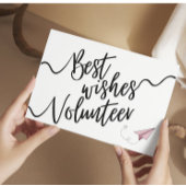 Vrijwilliger Dank u kaarten beste wensen op reis