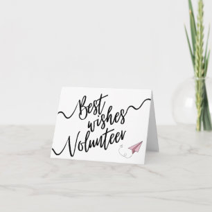 Vrijwilliger Dank u kaarten beste wensen op reis