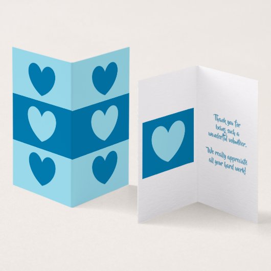 Vrijwilliger Dank u kaarten van dalDesignNZ (Binnen en buitenkant)