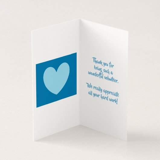 Vrijwilliger Dank u kaarten van dalDesignNZ (Binnen)