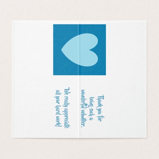 Vrijwilliger Dank u kaarten van dalDesignNZ (Binnenkant ongevouwen)